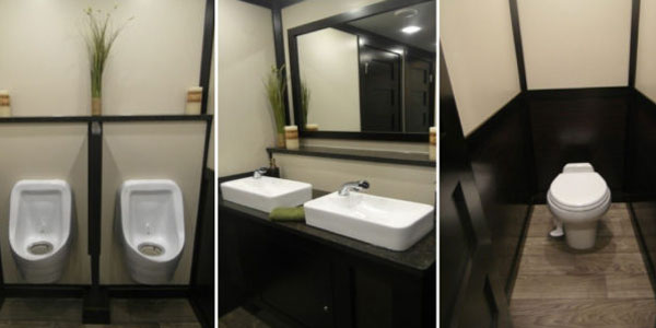 Elegant, High-End Restroom Trailer Rentals With Flushing Toilets and Hot/Cold Water in The Sink
